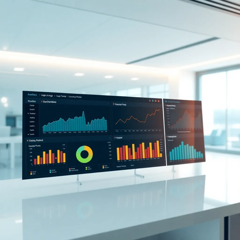 Modern digital marketing dashboard with analytics visualization