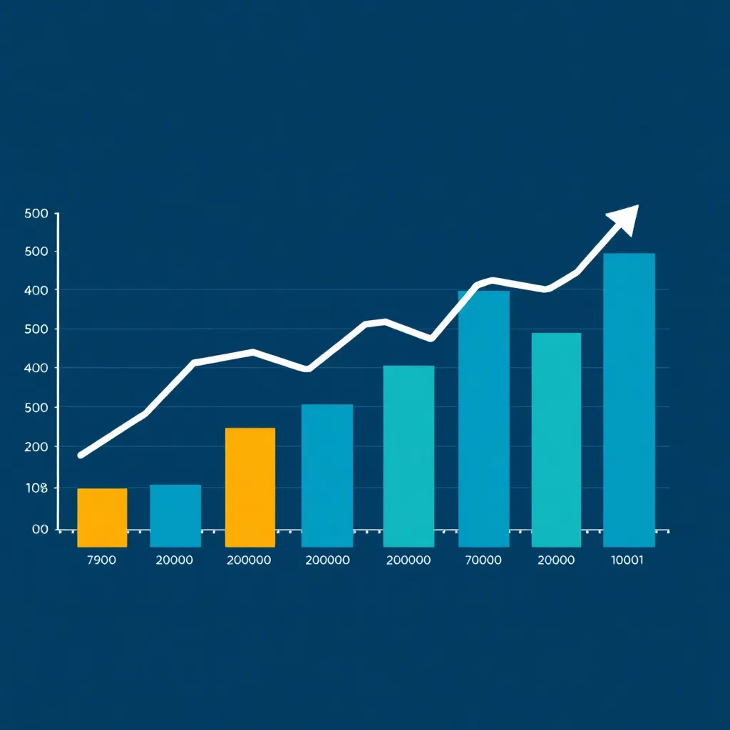 Chart showing revenue growth